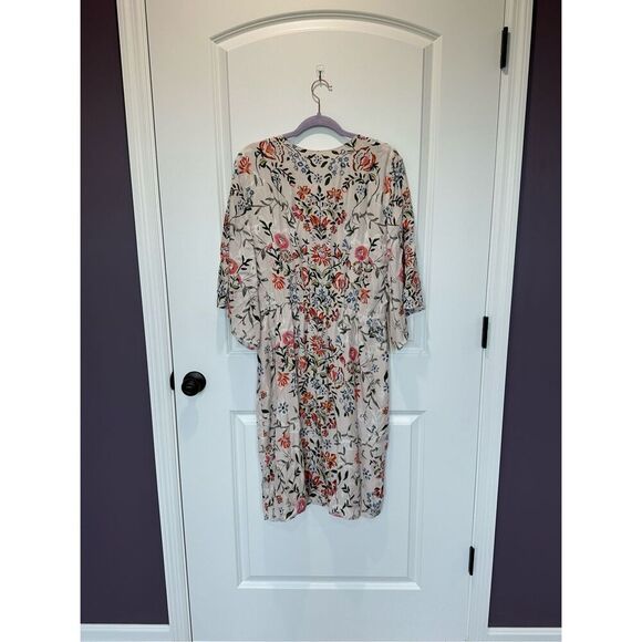 NWT Anthropologie Laia Botanical Wrap Top Dress Size 12 - Picture 7 of 11